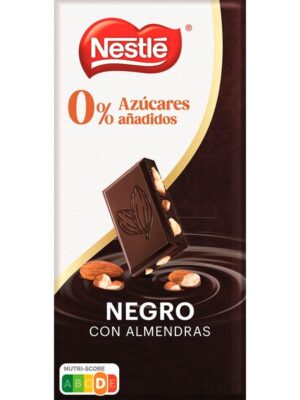 Chocolat Nestle Negro  Sin Azucar ALMENDRAS 15x115g
