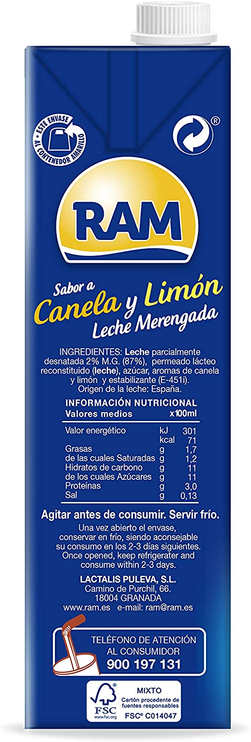Leche Merengada Canela y Limón Ram 1L