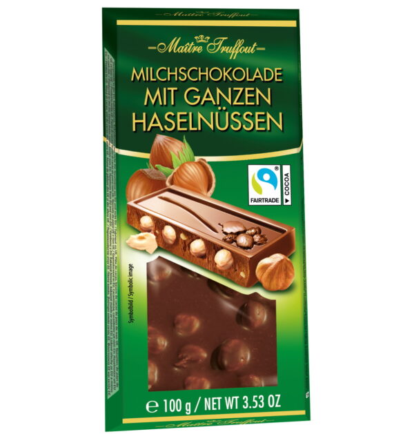 Chocolat  Gunz  Noisettes entières 100g