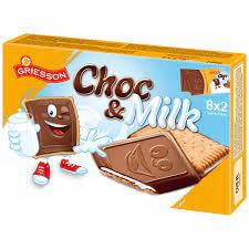 Griesson Choc & Milk 268g Pack 8