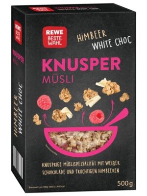 Knusper Musli White Schokolade Himbeere 500g