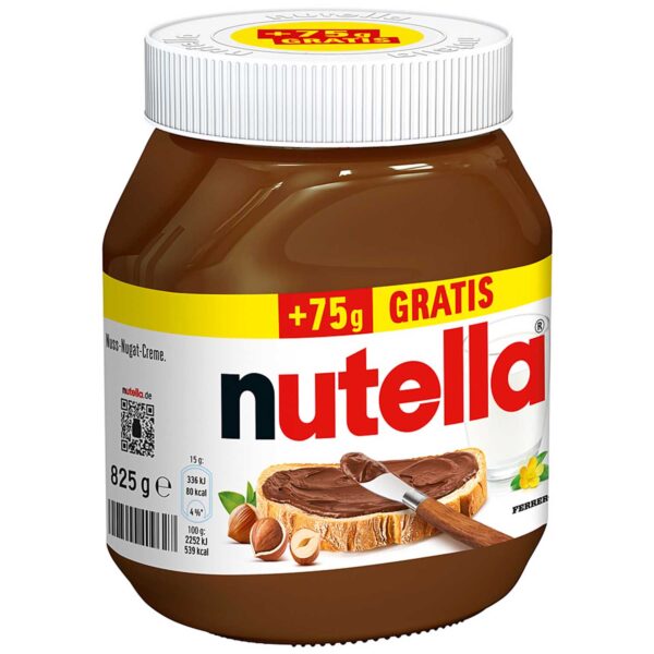 Ferrero Nutella 750g + 75g Gratuit
