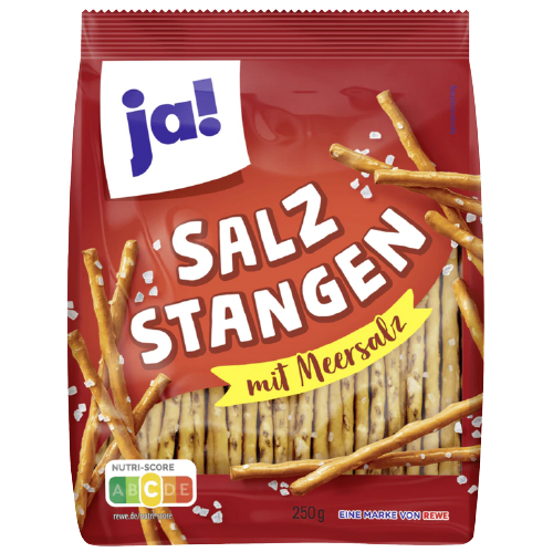 Salz Stangen  mit Meersalz "JA" 250g