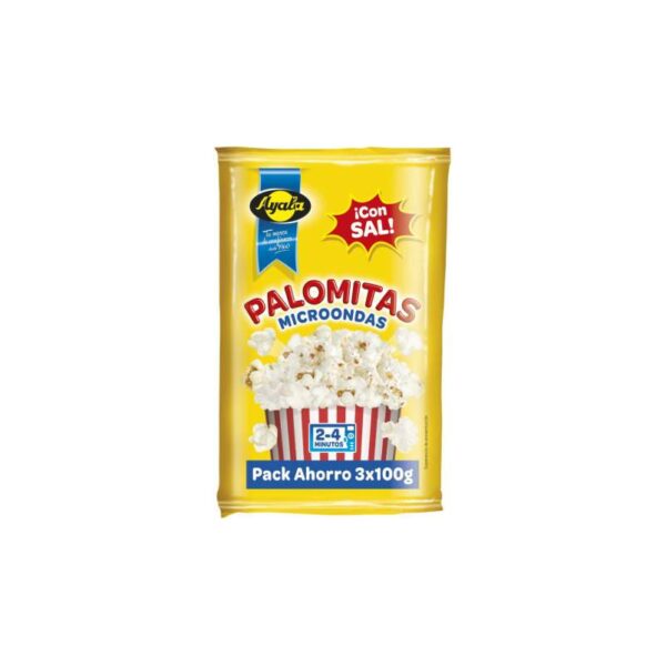 Ayala Palomitas Micro Con Sal 3x100gx5