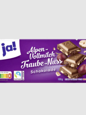 Chocolat "Ja" Alpin Traube-Nuss  100gx39