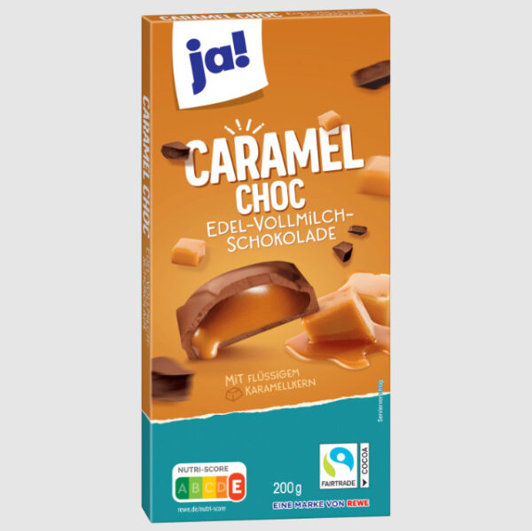 Ja! Edel-Vollmilch-Schokoloadde Caramel 200gx19