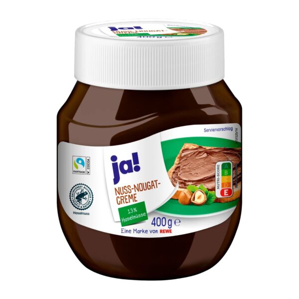 ja! Rewe Nuss-Nougat-Creme 400g x12