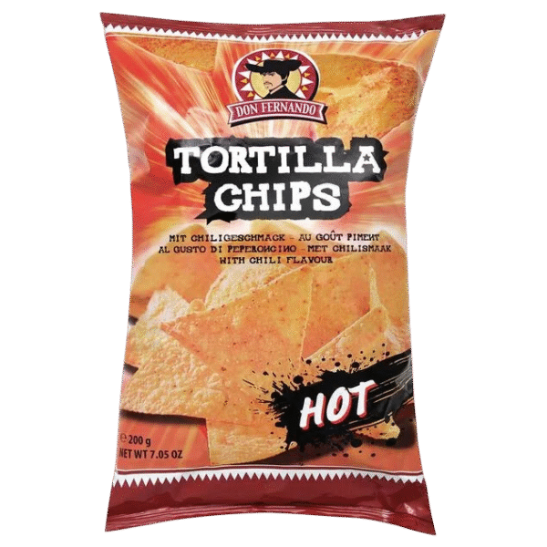 Chips de Tortillas au mais au gout de piment 200g x22