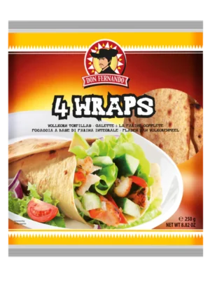 Wrap whole grain wheat flour tortillas 250g x20