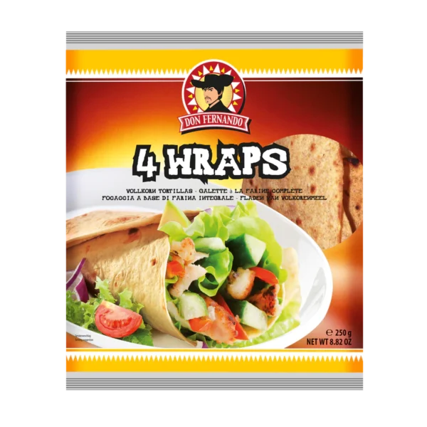 Wrap whole grain wheat flour tortillas 250g x20