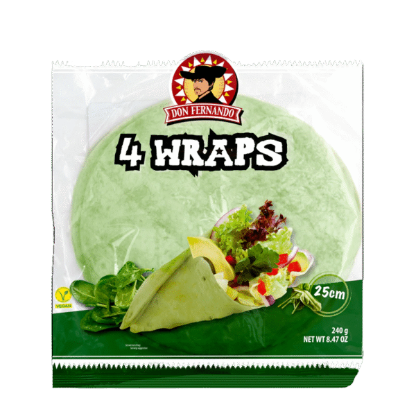 Wraps spinach aux épinards 240g (4x25cm) x20
