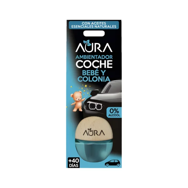 AURA Ambientador Coche Bebe Y Colonia 5ml x15
