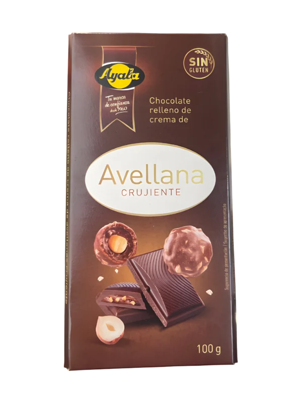 Ayala Chocolate Avellana Crujiente 100g x20